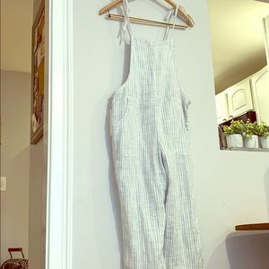 NWOT aerie Linen Tie Overalls